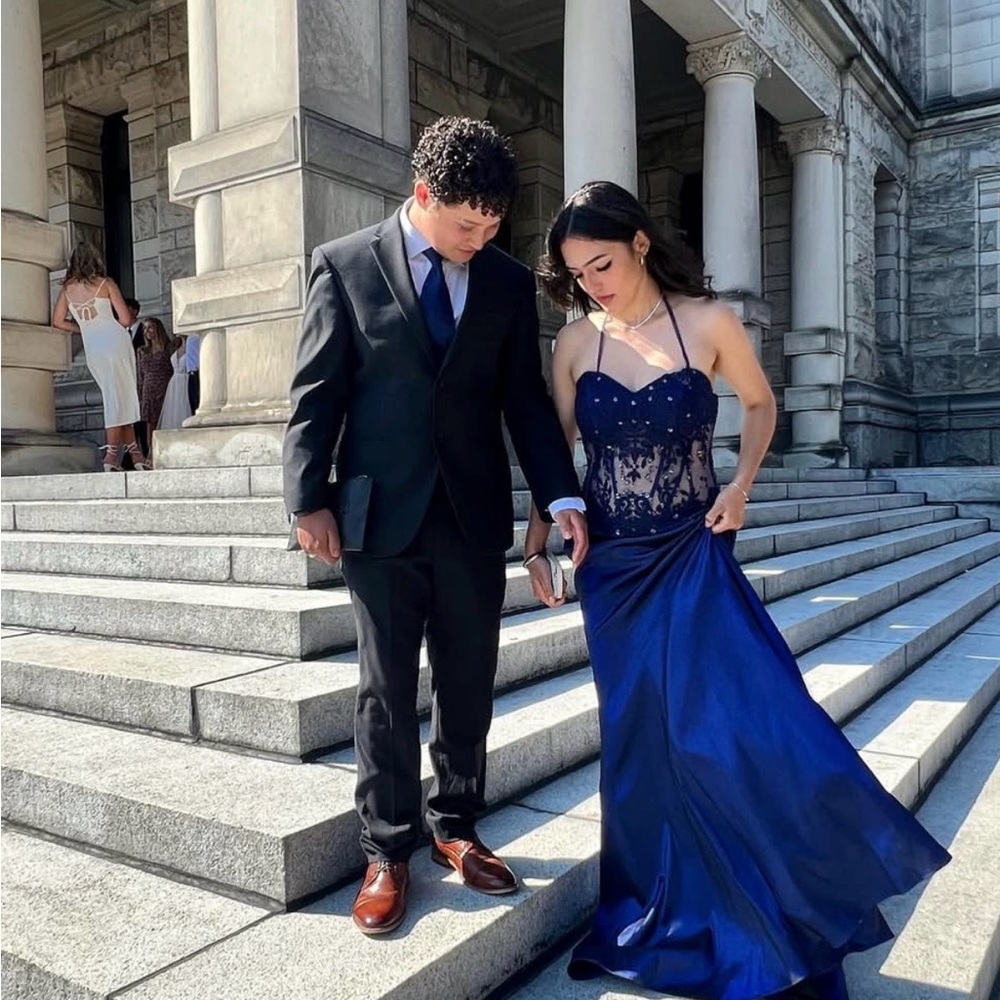 Dark Blue Prom Dress